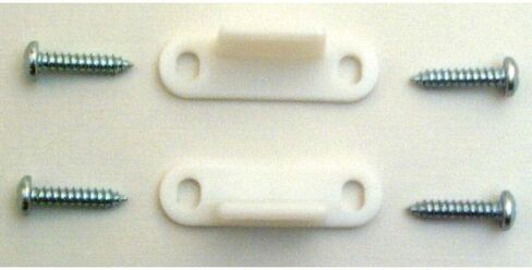 Prime-Line N 6559 White Plastic, Sliding Panel Door Bottom Guides (Single Pack) in Saudi Arabia