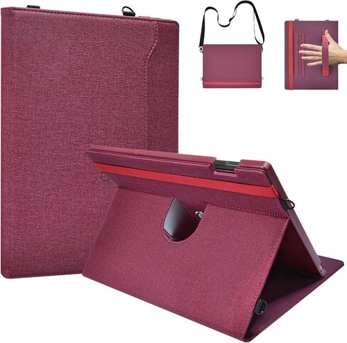 E NET-CASE Case for Remarkable Paper Pro, 360 Degree Rotating Stand Cover with Pen Holder/Hand Strap/Carrying Shoulder Strap & Auto Sleep/Wake for Remarkable Paper Pro 11.8" 2024 Released (Red) in Kuwait