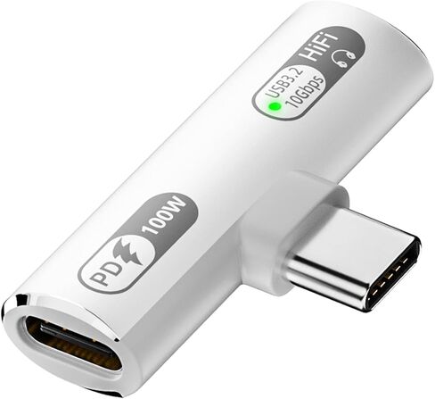 USB C Splitter مع شحن سريع 100 واط ، Dual USB C سماعة رأس وشفار الشاحن Dongle لسلسلة iPhone 16/15 ، iPad ، MacBook ، Galaxy S24/S23 والمزيد (رمادي) in Kuwait