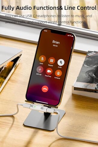 USB C Splitter مع شحن سريع 100 واط ، Dual USB C سماعة رأس وشفار الشاحن Dongle لسلسلة iPhone 16/15 ، iPad ، MacBook ، Galaxy S24/S23 والمزيد (رمادي) in Kuwait