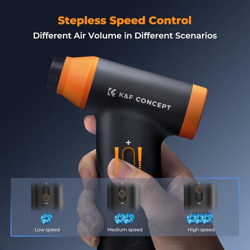 K & F Concept 14 في 1 منفضة الهواء المضغوطة ، قابلة للتعديل قابلة للتعديل 150000 دورة في الدقيقة ، منفاخ الهواء الكهربائي القابل للتعديل والمحمولة للسيارة النظيفة العميقة للوحة المفاتيح- استبدال علب الهواء المضغوطة in Kuwait