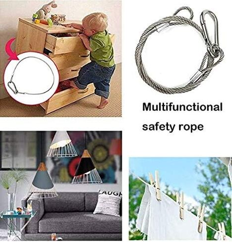 Speaker Safety Stainless Steel Cable，Safety Wire Rope for Ceiling Speaker Mounted Ceiling or on The Wall,Add Security,for Hanging Light,Lock Camera,DIY Speaker in Hall,Car,Bar,Exibition in Kuwait