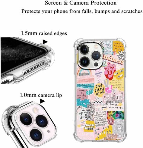 Case for iPhone 14 Pro with Christian Quotes Design,Jesus God Bible Verse Pattern Case for Girl Women Men,Clear Soft TPU Bumper Case,6.1"(Christian,14pr) in Kuwait