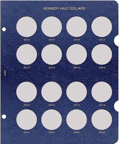 Whitman US Half Dollar Album Page with Blank Ports in Saudi Arabia