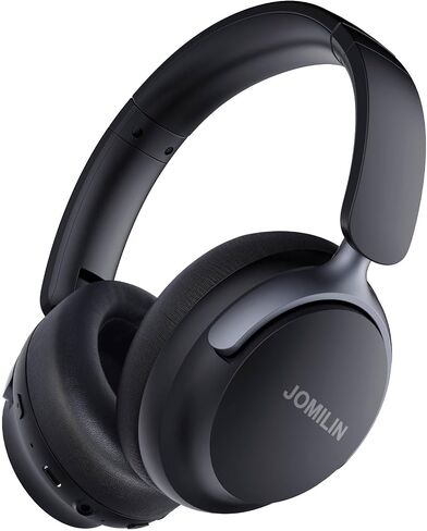 C5 Active Noise Cancelling Headphones, Wireless Over Ear Bluetooth Headphones, 3EQ Modes via Button, 60H Playtime Lightweight Folding Stereo Bass Headset with Mic, for Travel Home Beige White in Kuwait