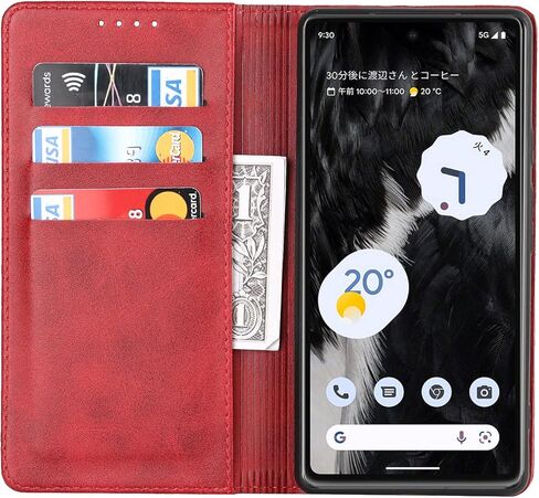 Google Pixel 7a Wallet Case ، Pu Leather Folio Flip Plip Wallet Wallet with Pusiness Card Card Case Poster Pixel 7a 6.1 in Kuwait