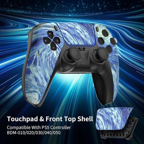 Front Shell Touchpad Compatible with PS5 Edge Controller, DIY Replacement Faceplate Custom Touch Pad Cover Set with Thumbsticks for PS5 Controller BDM-010 020 030 040 050 in Kuwait
