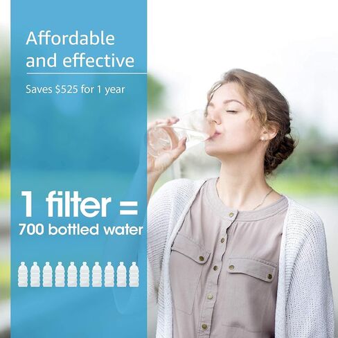 AQUA CREST Faucet Filter Replacement, Replacement for Brita® Faucet Filter, Brita® 36311 On Tap Water Filtration System, Brita® FR-200, FF-100 Replacement Filter, White (Pack of 4) in Kuwait
