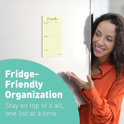 S&O Colorful Magnetic To Do List for Refrigerator - 4 Pack Magnetic Notepads for Refrigerator - Fridge Notepad with Magnet - Magnetic List Pads for Refrigerator - Grocery List Pad - 3.5x7", 45 Page in Saudi Arabia