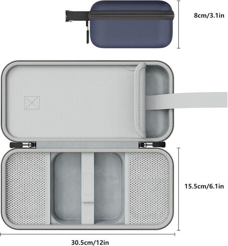 Carry Case Compatible with Apple 2024 Mac Mini M4 /M4 Pro,Portable Mac Mini M4 Travel Carrying Case, Protective Hard Shell for Holds Magic Keyboard/Magic Mouse/Accessories (Grey) in Kuwait