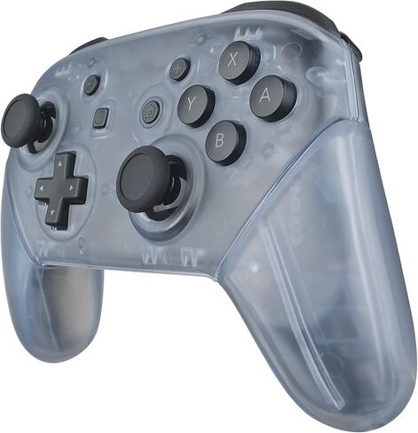 eXtremeRate Transparent Clear Red Faceplate Backplate Handles for Nintendo Switch Pro Controller, DIY Replacement Grip Housing Shell Cover for Nintendo Switch Pro - Controller NOT Included in Kuwait