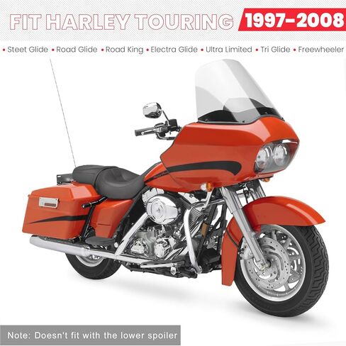 دعامة شريط التصادم لحقيبة السرج لدراجة Harley Davidson Touring Street Glide Road Glide Road King Electra Glide Ultra Limited CVO اللامعة باللون الأسود اللامع فوق حقيبة السرج للحماية من التصادم 2009-2024 in Kuwait