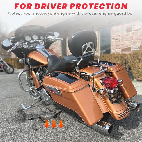 دعامة شريط التصادم لحقيبة السرج لدراجة Harley Davidson Touring Street Glide Road Glide Road King Electra Glide Ultra Limited CVO اللامعة باللون الأسود اللامع فوق حقيبة السرج للحماية من التصادم 2009-2024 in Kuwait
