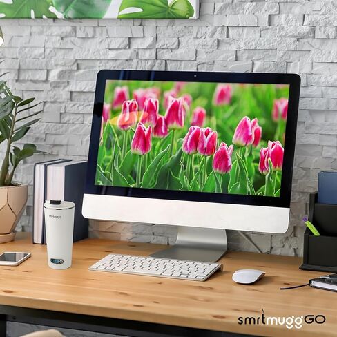 GO Heated Coffee Mug, Travel Mug, 13.5 OZ. Smart Mug, Battery Powered Heated Coffee Mug, Great for Coffee and Tea, Snap on Magnetic Charging Cord, New and Improved (Mint Green) in Kuwait