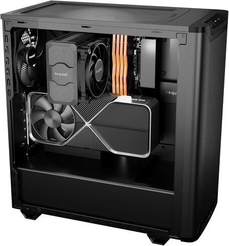 be quiet! Pure Base 501 Black PC case | 2 Preinstalled Quiet Fans | Mid Case | USB 3.2 Gen | Airflow | BGW74 in Kuwait