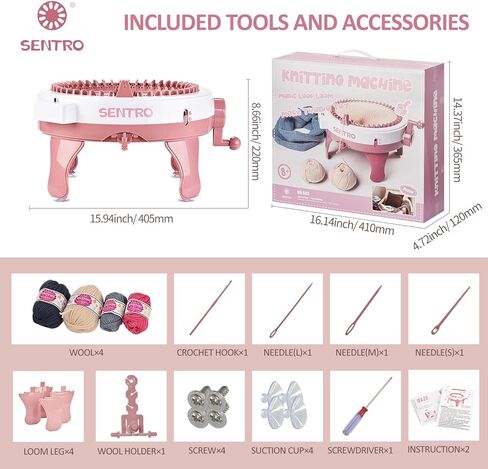 ماكينة حياكة سنترو 40 إبر كروشيه آلة نول الحياكة لتقوم بها بنفسك ماكينات دوارة للوحة الحياكة للجورب/القبعة/اليقطين in Kuwait