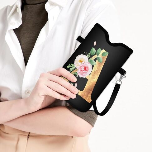 حقيبة الأكمام الأولي للهاتف الخلوي النيوبرين 7.6 "x4.3" مع حزام Crossbody/الرقبة ، حقيبة هاتف داخلية عالميين للرجال من Womem Men Frackproof Mobile Case Bag Letter-e Pouch Pouch in Kuwait