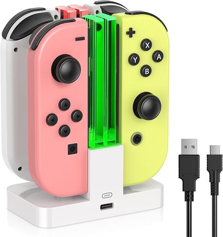 Charging Dock Replacement for Switch & Switch OLED for Joy Cons, Charging Station for Switch with a USB Type-C Charging Cord- Green in Kuwait
