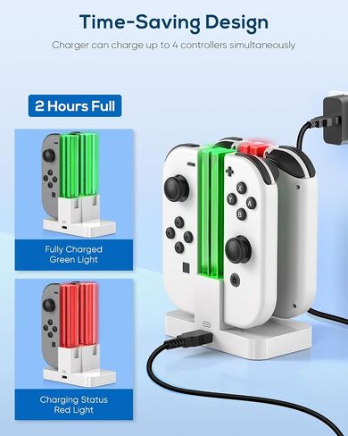 Charging Dock Replacement for Switch & Switch OLED for Joy Cons, Charging Station for Switch with a USB Type-C Charging Cord- Green in Kuwait