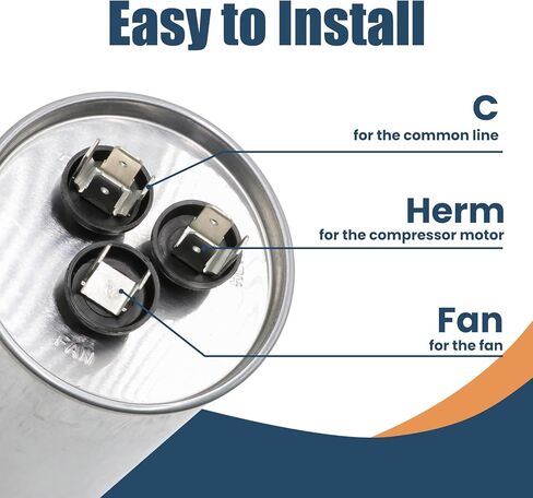 SUREPHON CBB65 Run Capacitor for ac 45/5 uf 45+5 MFD Dual 370-440 Volt, Works for HVAC, Air Conditioners, Heat Pumps in Kuwait