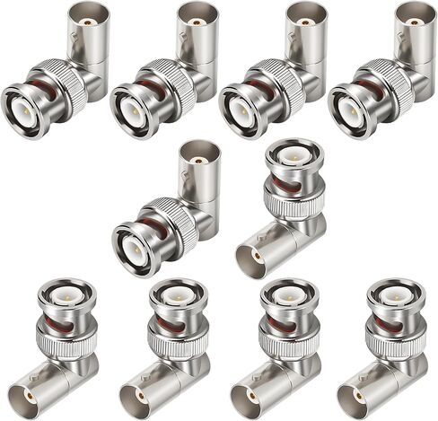 F to BNC Connector 2 Pack, BNC Male to F-Plug Female Coax Adapter Connector 75 Ohm, Coaxial Coax RG6, RG59 Adapter Coupler for CCTV Camera in Kuwait