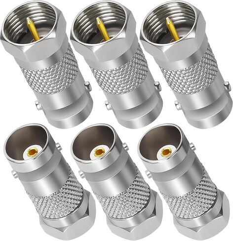F to BNC Connector 2 Pack, BNC Male to F-Plug Female Coax Adapter Connector 75 Ohm, Coaxial Coax RG6, RG59 Adapter Coupler for CCTV Camera in Kuwait