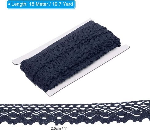 PATIKIL 20 Yards Lace Ribbon, 1 Inch Wide Wedding Lace Trim Ribbon Wrapping Sewing Crochet Ribbon for Floral DIY Crafts Sewing Birthday Party, Pink in Saudi Arabia