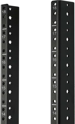 12U vertical server Rack Rail Pair Kit Kit Diy Rack Rails Kit ، 12-24 مسامير مدرجة في معدات التثبيت ، الأسود in Kuwait