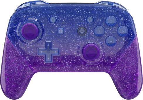 eXtremeRate Transparent Clear Green Faceplate Backplate Handles for Nintendo Switch Pro Controller, DIY Replacement Grip Housing Shell Cover for Nintendo Switch Pro - Controller NOT Included in Kuwait