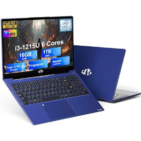NIMO 15.6 FHD IPS Pusiness Computer ، 12th Gen Intel Core I3-1215U (6 نوى ، حتى 4.4 جيجا هرتز ، تغلب على I5-1135G7) ، 32 جيجابايت ذاكرة الوصول العشوائي