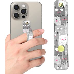 Phone Finger Strap Holder, Portable Phone Grip Loop, Telescopic Silicone Phone Stand, Compatible with Most Smartphones (Retro Flower) in Saudi Arabia