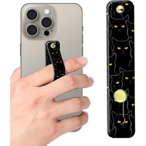 Phone Finger Strap Holder, Portable Phone Grip Loop, Telescopic Silicone Phone Stand, Compatible with Most Smartphones (Retro Flower)
