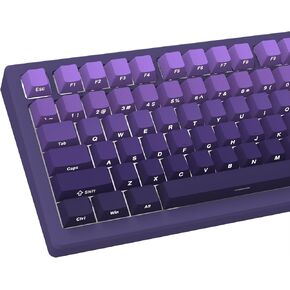 مفاتيح الطباعة الجانبية - كبسولات مفاتيح PBT ، لقطة مزدوجة/تألق من خلال مجموعة Keycap المخصصة ، 136 مفاتيح مفاتيح مفاتيح Keys Gradient Gray ،
