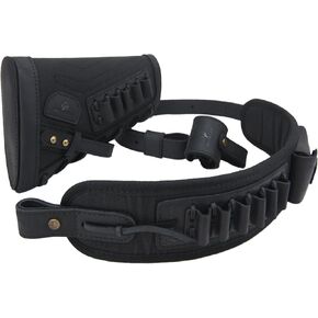 Tas Trost No Drill Leather Canvas Rifle Ammo Buttstock Gun Shoulder Sling with Barrel Loop for .308 .45-70 .30-30 .22LR