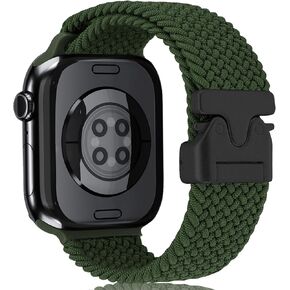 Seltureone Braided Band for Apple Watch Ultra/2 Bands 49mm 46mm 45mm 44mm 42mm Women/Men,Adjustable Parachute Buckle Solo Loop Elastic Stretchy Straps for iWatch Series 10 9 8 7 6 5 4 3 SE Ultra in Kuwait