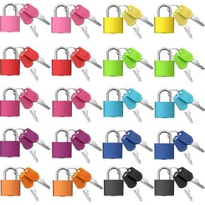 Luggage Locks with Keys Suitcase Locks Mini Metal Keyed Padlocks for Backpack Boxes Laptop Bag School Gym Locker 23mm (Fresh Color,6 Pieces) in Kuwait