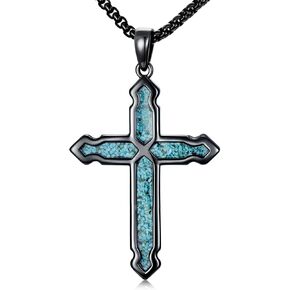 Cross Necklace for Men 925 Sterling Silver Celtic Cross Pendant Christian Jewelry Religious Christmas Gifts for Women
