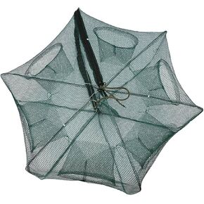 Automatic Fishing Net, 6/12 Holes Fishing Bait Foldable Net Shrimp Baits Cast Mesh Trap Shrimp Cage Nylon Foldable Dip Cage Crab Fish Trap Cast
