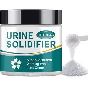 4 OZ Camping Toilet Chemicals with A Pair of Gloves, 2 Spoon, Toilet Gel Pow for Portable Toilet, Super Absorbent Urine Absorber Eco Gel Sodium Polyacrylate, Deodorizer for Pet Loo