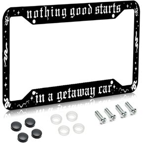 License Plate Frame for Car, Taylors Version Style Car Plate Frame with Screws for Standard Us Canada License Plate Holder, Stainless Steel Car Accessories 12x6 Inch