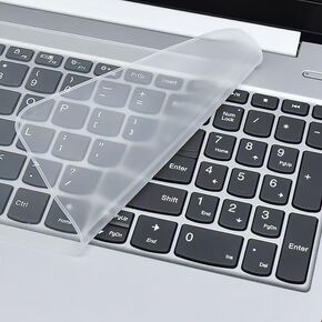 Ultra Thin Keyboard Cover Protector, Compatible with Laptop Notebook 13" 14" 15.6" 16" 17" inch Universal Silicone Keyboard Protector Skin Waterproof Dustproof (Clear, for 13-14inch laptops)
