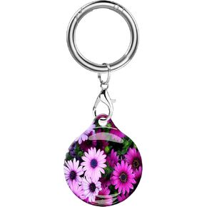 Case for Airtags Holder, Cute Air Tags Case Cover with Anti-Lost Keychain, Anti-Scratch Clear Protective Case for Air Tag Tracker Finder 2021(Blue Sea Turtle)
