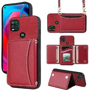 علبة الهاتف لـ Moto G Stylus 5G 2021 غطاء محفظة مع حزام كتف كروس وحامل بطاقة الائتمان الجلدية جيب Slim Stand Cell Accessories Motorola Gstylus G5 XT2131DL Girls in Kuwait