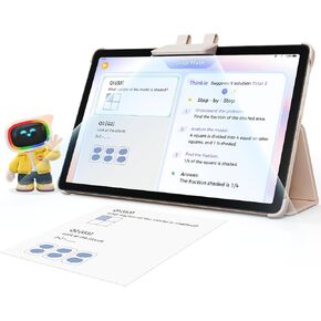 AI Kids Tablet - Educational Resource Content 2200+, AI Tutor Step-by-Step Student Learning Success, Parental Controls, 11" Eye-Care Screen T100 for PreK - G6 (with Keyboard)