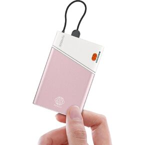 2-Pack Portable Charger, 22.5W PD Fast Charging 10000mAh Power Bank with Built-in Cable for Travel, USB C in&Output Slim Hands-Free Battery Pack for iPhone 16/15/14 iPad Samsung S24 etc