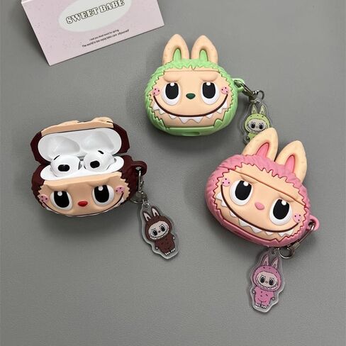 Cute Cartoon Designed for AirPods 4 Case and AirPods 4th Generation Case with Active Noise Cancellation (2024) Protective Cover with Carabiner Keychain (Totor) in Kuwait