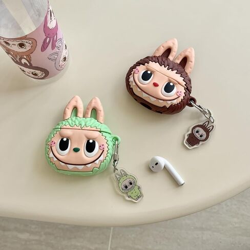 Cute Cartoon Designed for AirPods 4 Case and AirPods 4th Generation Case with Active Noise Cancellation (2024) Protective Cover with Carabiner Keychain (Totor) in Kuwait