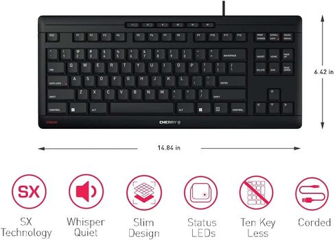 CHERRY Stream Desktop Comfort | Wireless Keyboard and Mouse Set | Ergonomic and Whisper Quiet in Kuwait