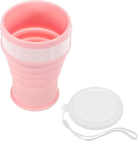 PATIKIL Collapsible Cup, 350mL Travel Folding Cup Silicone Portable Drinking Cup for Camping Hiking Outdoors, Gray in Kuwait