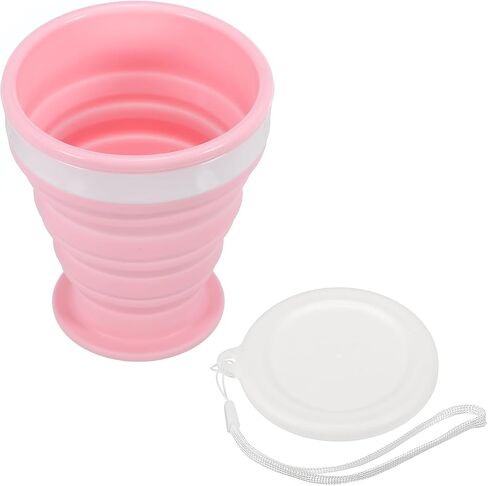 PATIKIL Collapsible Cup, 350mL Travel Folding Cup Silicone Portable Drinking Cup for Camping Hiking Outdoors, Gray in Kuwait